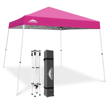 Slant Leg Pop up Canopy Tent, 10x10 Base 8x8 Top