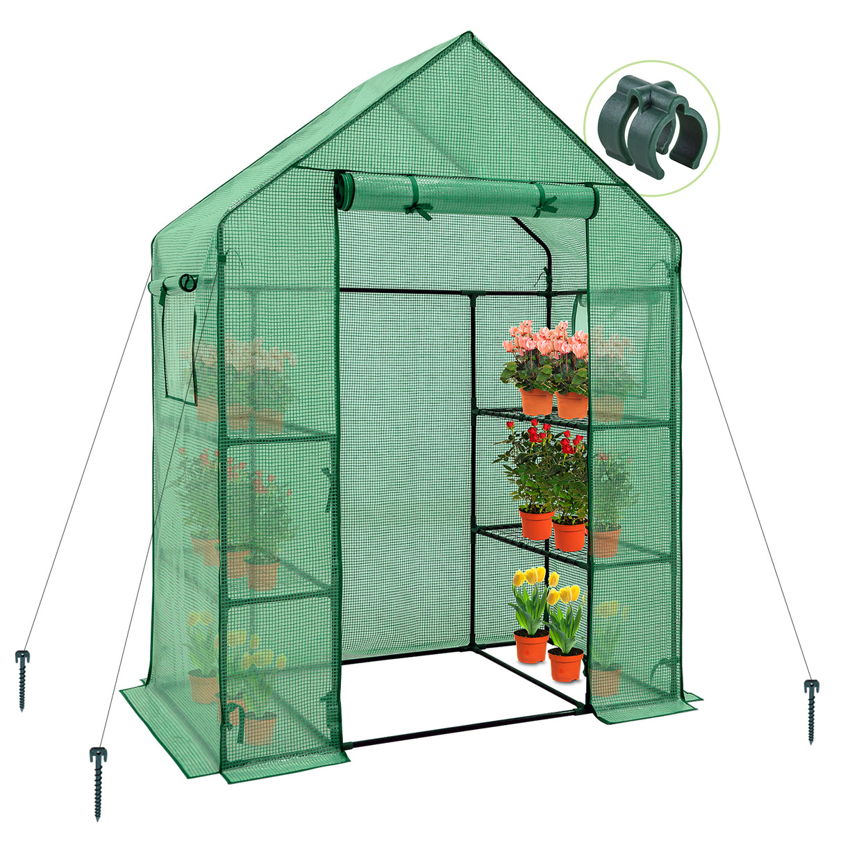 61"x28"x79"Walk in 3-Tier Greenhouse