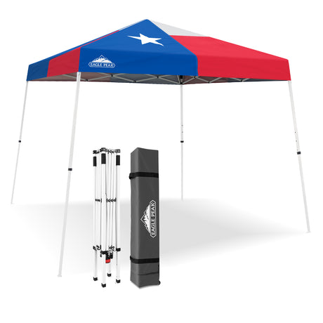 Slant Leg Pop up Canopy Tent, 10x10 Base 8x8 Top