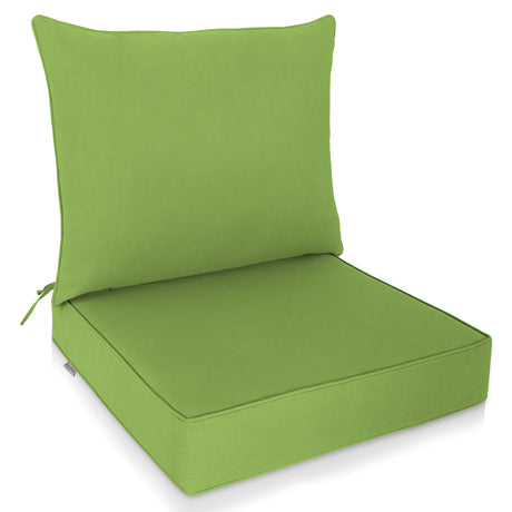 Outdoor Deep Seat Patio Seat Cushion Set, 25x25x5 inch, 2-Piece Back Chair Cushion