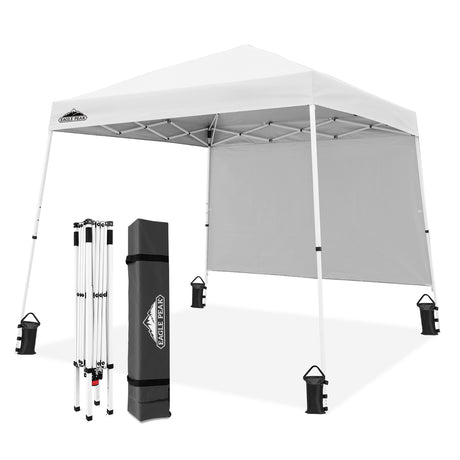 10x10 Pop Up Canopy Tent with Wall Panel, 10x10 Base 8x8 Top