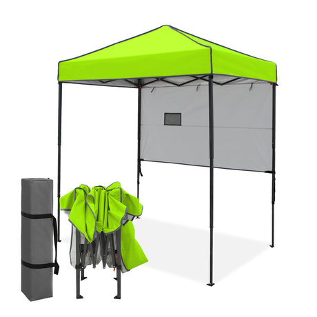 6x4 ft Instant Pop Up Canopy with Adjustable Sun Wall