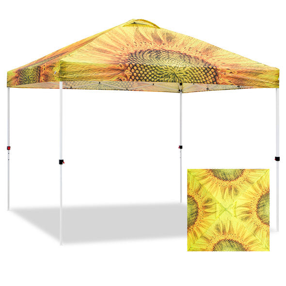 EAGLE PEAK E100/O100 Easy Setup 10x10 Straight Leg Pop Up Canopy Tent with 100 Sqft of Shade