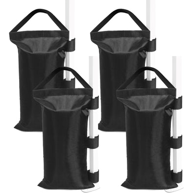 EAGLE PEAK Heavy-Duty Instant Canopy Sand Bags, 4-Pack, Weight Bags Anchor kit for Pop-up Tent Gazebo, Black (Without Sand)