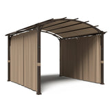 EAGLE PEAK 11x11 Outdoor Arched Top Pergola with Sidewalls