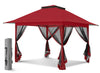 EAGLE PEAK 13x13 Gazebo Pop Up Canopy Tent w/ Mosquito Netting Instant Outdoor Gazebo  Easy Set-up Folding Shelter