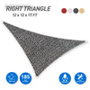EAGLE PEAK Sun Shade Sail Right Triangle Canopy 12x 12x 17 UV Block Awning for Outdoor Patio Lawn Garden Backyard Deck