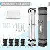 EAGLE PEAK 10x10 Commercial Ez Pop Up Canopy Tent Instant MarketPlace Canopies with Wheeled Roller Carry Bag, Bonus 4 Sand Bags, White