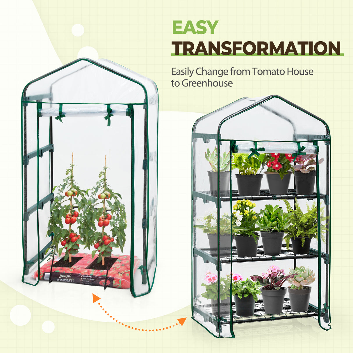 EAGLE PEAK 27" x 19" x 50" Mini Greenhouse