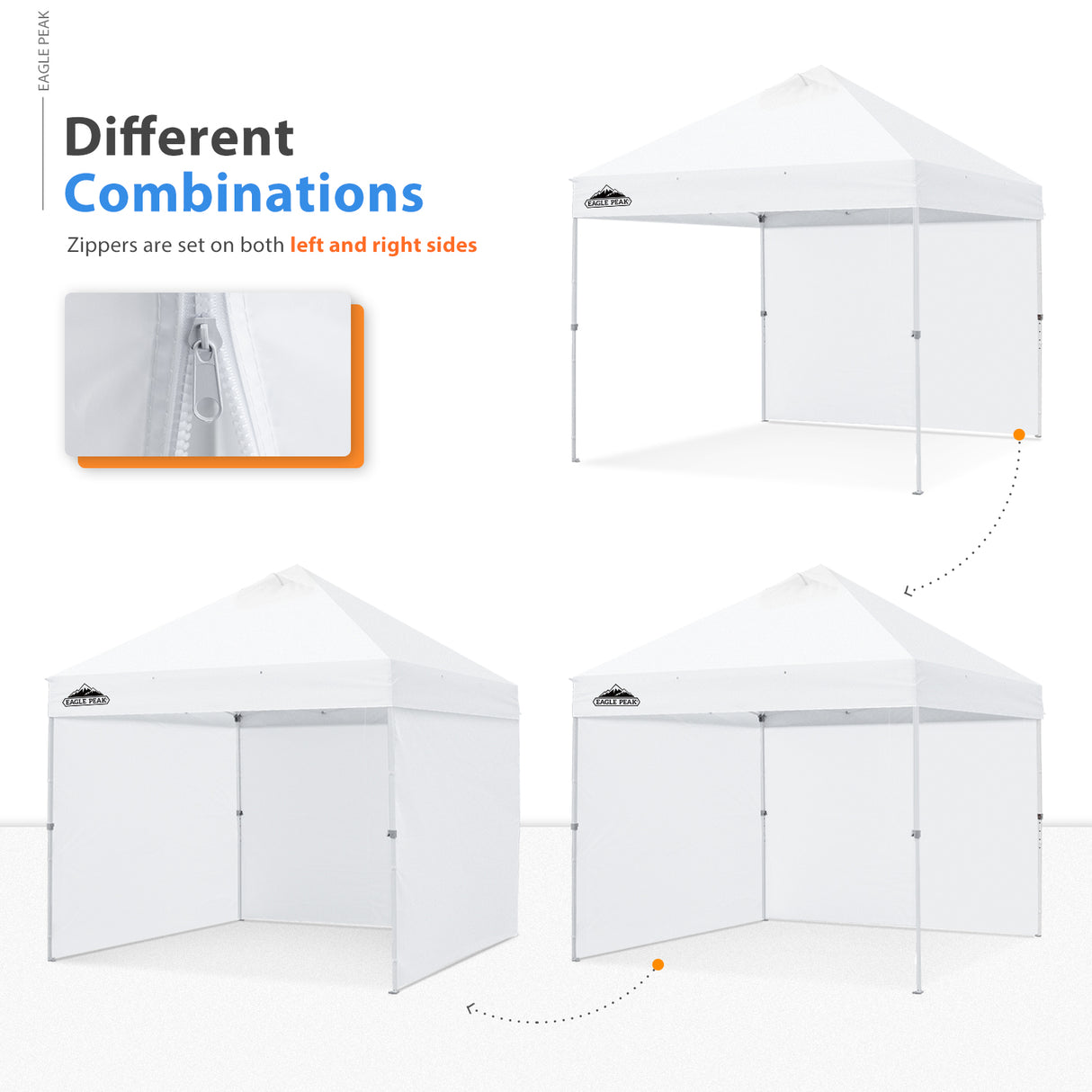 EAGLE PEAK Canopy SunWall for 10x10 Commercial Pop Up Canopy, 1 Sidewall