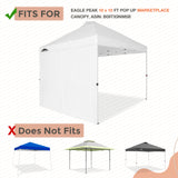 EAGLE PEAK Sunwall / Sidewall for 10 x 10 ft Commercial Pop Up Canopy Tent MarketPlace Canopy only, 1 Sidewall, White / Blue / Green
