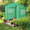 EAGLE PEAK Replacement Cover for 8x6 Portable Walk-in Greenhouse, Front and Rear Roll-Up Zipper Entry Doors and 2 Large Roll-Up Side Windows (Frame Not Included)