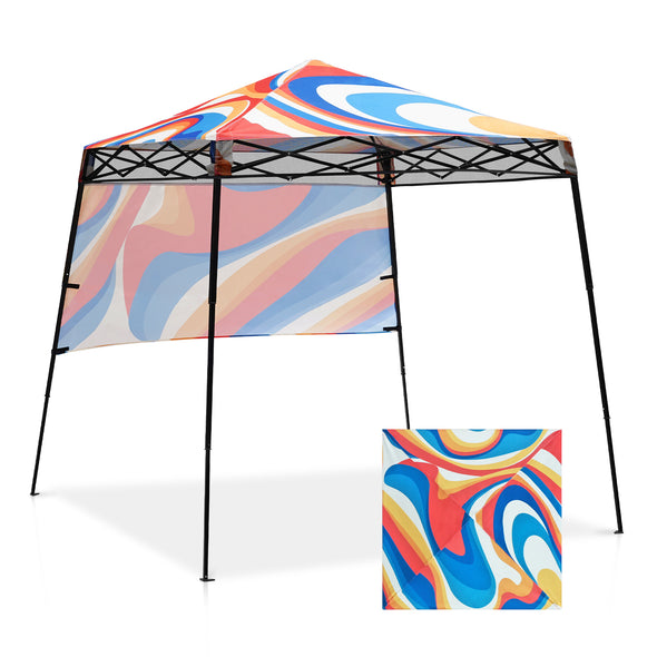 Eagle Peak SHADE GRAPHiX Day Tripper 8x8 Pop Up Canopy Tent with Digital Printed Swirl Top