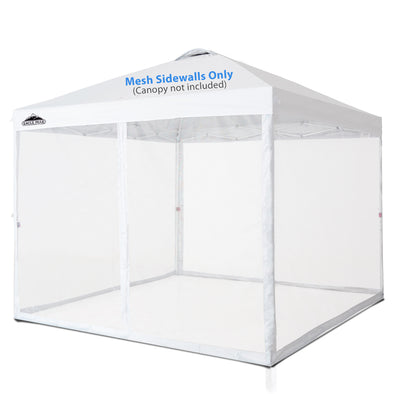 4 Mesh Sidewalls for EAGLE PEAK 10x10 Straight Leg Pop Up Canopy, White (Sidewalls ONLY, Canopy Frame and Top Not Included)