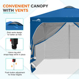 EAGLE PEAK 10x10 Outdoor Pop Up Canopy Tent, Pop Up Screenhouse with Mosquito Netting, Vented Top and Wheeled Carrying Bag - Eagle Peak®