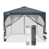 EAGLE PEAK 10x10 Outdoor Pop Up Canopy Tent, Pop Up Screenhouse with Mosquito Netting, Vented Top and Wheeled Carrying Bag - Eagle Peak®