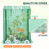EAGLE PEAK Outdoor Greenhouse with Double Roll-up Zippered Doors, Vertical Cold Frame Grow House for Vegetables, Flowers, 39'' x 32'' x 59'', Green (Double Growbag)