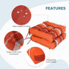 EAGLE PEAK Outdoor/Indoor Tufted Stripe Seat Patio Cushions (Square Back Edge), 19" x 19'' x 4'' , 2 Pack