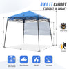 EAGLE PEAK Day Tripper 8x8 Slant Leg Lightweight Compact Portable Canopy w/ Backpack Easy Set-up (36 sqft of Shade)
