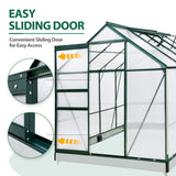 EAGLE PEAK 6x8x7 Polycarbonate and Aluminum Walk-in Hobby Greenhouse with Adjustable Roof Vent