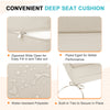 EAGLE PEAK Outdoor Deep Seat Patio Seat Cushion Set, 25x25x5 inch, 2-Piece Back Chair Cushion, Blue / Beige