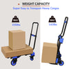 EAGLE PEAK Folding Dolly Cart 330 lb Capacity with Bungee Cords, Portable Heavy Duty Convertible Hand Truck with Retractable Handle, Multi-Position for Luggage/Travel/Move/Transportation