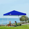 EAGLE PEAK E64 Easy Setup 10x10 Slant Leg Pop up Canopy (64 sqft of Shade)