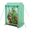 EAGLE PEAK Outdoor Greenhouse with Double Roll-up Zippered Doors, Vertical Cold Frame Grow House for Vegetables, Flowers, 39'' x 32'' x 59'', Green (Double Growbag)