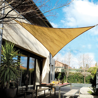 EAGLE PEAK Sun Shade Sail Triangle Canopy 16x16x16 UV Block Awning for Outdoor Patio Lawn Garden Backyard Deck