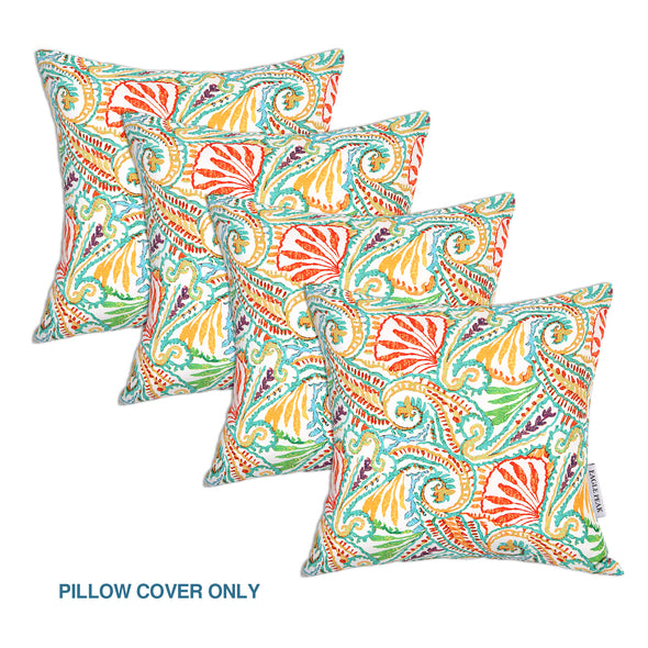EAGLE PEAK Indoor/Outdoor Square Throw Pillow Covers 17 x 17 Inch (Set of 4)