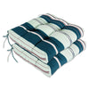 EAGLE PEAK Outdoor/Indoor Tufted Stripe Seat Patio Cushions (Square Back Edge), 19" x 19'' x 4'' , 2 Pack