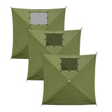 EAGLE PEAK Wind Screen Side Wall Panel with Window, Weather-Resistant, UV Protected and Waterproof, 3 Pack, Beige/Green