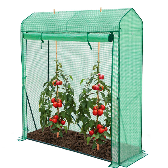 EAGLE PEAK Outdoor Tomato Hothouse / Greenhouse with Roll-up Zippered Door, Garden Grow House for Vegetables, Flowers in Backyard and Garden, 59x20x67 Inches, Green