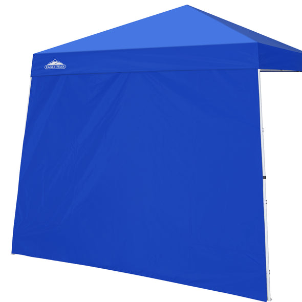 EAGLE PEAK Sunwall / Sidewall for 10x10 Slant Leg Canopy Only, 1 Sidewall, White/Blue